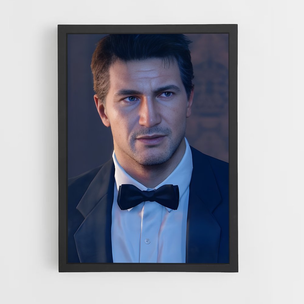 Poster Nathan Drake: Élégance Aventureuse – affiche Uncharted (vue 2)